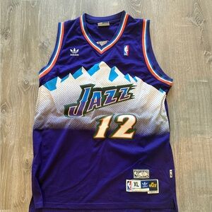 Authentic Adidas John Stockton Utah Jazz Throwback Jersey
